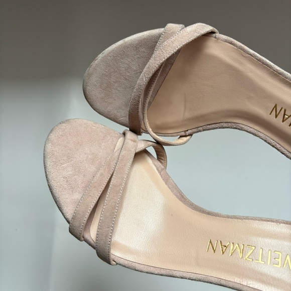 Stuart Weitzman Nunakedstraight Suede Sandal Sz 9 - Picture 5 of 9